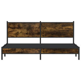 Metal Bed Frame without Mattress Smoked Oak 183x213 cm 3301378