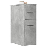 Narrow Bathroom Cupboard with Wheels Concrete Grey Engineered Wood 855280