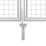 Garden Gate Steel 500x150 cm Silver 144355