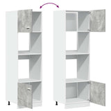 Microwave Cabinet Lyon Concrete Grey 60x57x207 cm Engineered Wood 856127