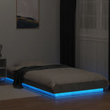 Bed Frame with LED Lights without Mattress Concrete Grey 90x200cm 3281122