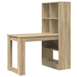 Desk with Shelf Sonoma Oak 122 x 67 x 145 cm Engineered Wood 3337259