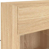 TV Wall Cabinet with LED Lights Sonoma Oak 78.5x30x60.5 cm 837101