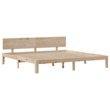 Bed Frame with Headboard without Mattress 200x200 cm 3306835