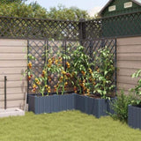 Garden Planter 5 pcs Grey 120 x 120 x 143 cm Plastic 42002866