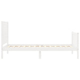 Bed Frame without Mattress White 90x200 cm Solid Wood Pine 3193192