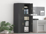 Storage Cabinet 2 pcs Black 60 x 40 x 175 cm Steel Lockable 3438753
