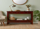 Console Table Brown 115 x 32 x 75.5 cm Solid Mahogany Wood 42009940