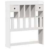 Bookcase Bed without Mattress White 90x190 cm Single Solid Wood Pine 3308943