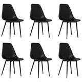Dining Chairs 6 pcs Black PP 3082342