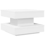 Coffee Table 360-Degree Rotatable White 50x50x34.5 cm 858470