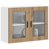Kitchen Wall Cabinet with Glass Door Porto Artisan Oak 854096