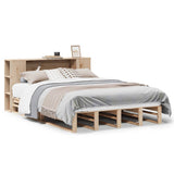 Bookcase Bed without Mattress 150x200 cm King Size Solid Wood 3323878