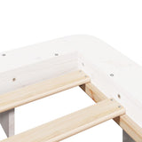 Bed Frame without Mattress White 140x190 cm Solid Wood Pine 850672
