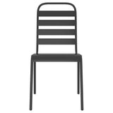 7 Piece Garden Dining Set Anthracite Steel 3187992