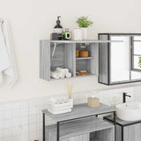 Bathroom Wall Cabinet Grey Sonoma 60x25x40 cm Engineered Wood 860072