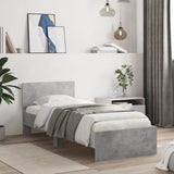 Bed Frame without Mattress with Headboard Concrete Grey 90x200 cm 838627