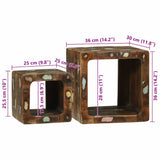 TV Units 2 pcs Multicolour 36 x 30 x 36 cm Solid Reclaim Wood 4104550