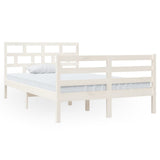 Bed Frame without Mattress White Small Double Solid Wood 3101254