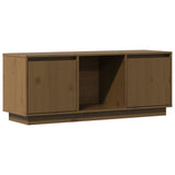 TV Cabinet Honey Brown 110.5x35x44 cm Solid Wood Pine 814342