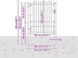 Fence Gate HORST 100 x 150 cm Steel Black Lockable 42034056