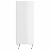 Bookcase High Gloss White 69.5x32.5x90 cm Engineered Wood 828358