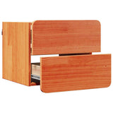 Bedside Table 2 pcs Brown 39 x 34 x 33 cm Solid pinewood 873510