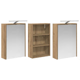 Bathroom Cabinet Set 3 pcs 126 x 16 x 62.5 cm Engineered wood 3403839