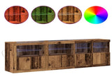 LED Sideboard Old Wood 202 x 37 x 67 cm Engineered Wood 3333112