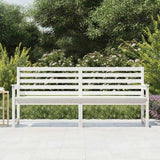 Garden Bench White 203.5x48x91.5 cm Solid Wood Pine 824075