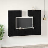 TV Cabinet Set 6 pcs Black Oak Engineered Wood 3393469