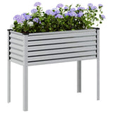 Garden Planter 100x45x90 cm Galvanised Steel 4008973