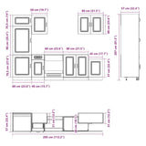 7 Piece Kitchen Cabinet Set Kalmar Grey Sonoma Engineered Wood 3314767