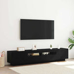 TV Cabinet 2 pcs Black 200 x 35 x 40 cm Engineered wood 3333063