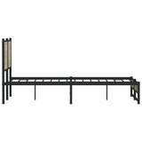 Metal Bed Frame without Mattress Sonoma Oak 150x200 cm King Size 4007888