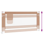 Toddler Safety Bed Rail Taupe 180x25 cm Fabric 10222