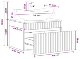 Bathroom Furniture Set White Engineered Wood 3404310