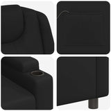 Recliner Massage Chair Black 75 x 95 x 106 cm Fabric 42051147