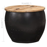 Coffee Table Round 53x43 cm Solid Mango Wood 287484