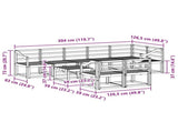 Outdoor Sofa Set 9 pcs White Solid Acacia Wood 3387853