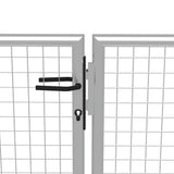 Garden Gate Galvanised Steel 400x100 cm Silver 144299