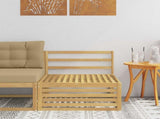 Outdoor Middle Sofa Solid Acacia Wood White 83 x 79 x 73 cm 901566