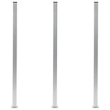 Fence Posts 3 pcs Aluminium 185 cm 49077