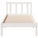 Extra Long Bed Frame without Mattress White 80x220 cm Solid Wood Pine 852443