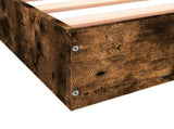 Floor Bed Frame Smoked Oak 80 x 200 cm Engineered Wood 8009077
