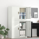 Storage Cabinet 2 pcs White 90 x 40 x 160 cm Steel Lockable 3438716