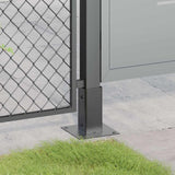 Post Bases Square 12 pcs Anthracite 71x71 mm Powder-coated Steel 42000025