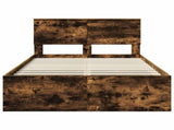 Bed Frame Smoked Oak 120 x 200 cm Engineered Wood 3408694