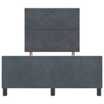 ZNTS Bed Frame Dark Grey 120x200 cm Velvet 3345000