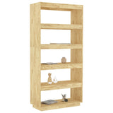 Book Cabinet/Room Divider 80x35x167 cm Solid Pinewood 810894